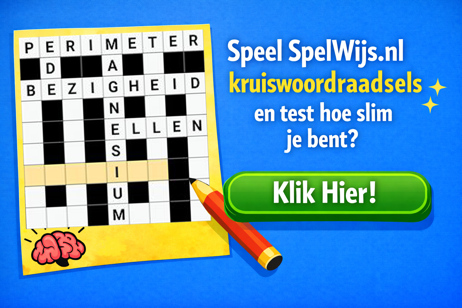 Speel kruiswoord op SpelWijs